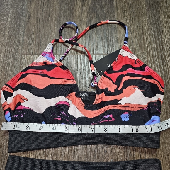 IconSwim Womens High Waisted Bikini Set Sz S Multicolor, Beach,Vacation - Picture 9 of 13